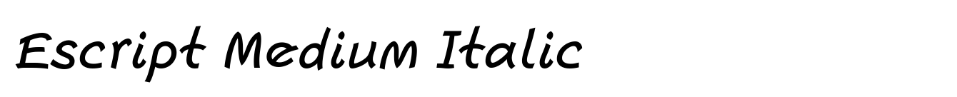 Escript Medium Italic image